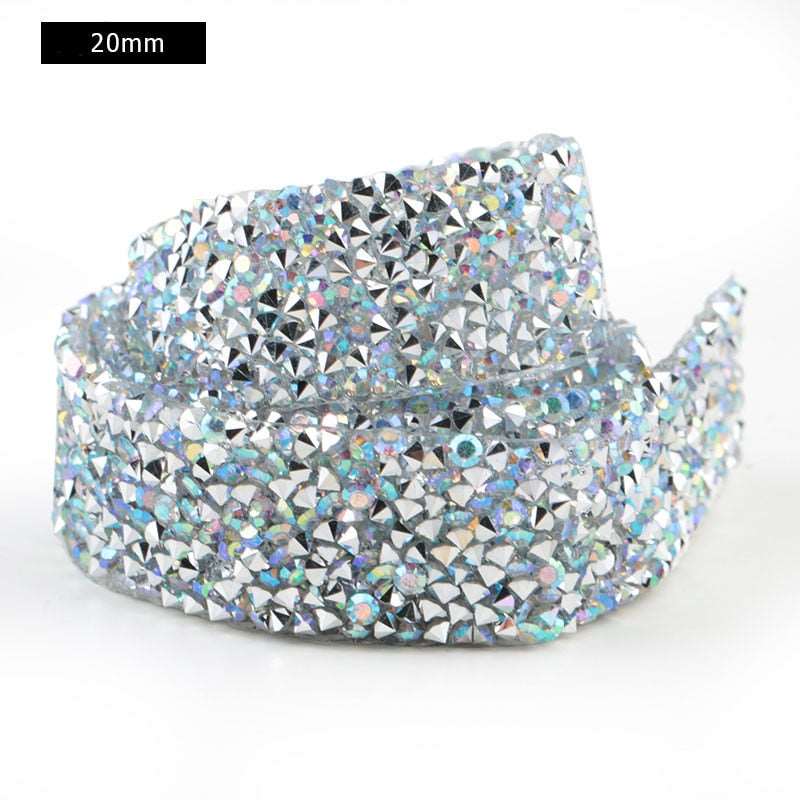 1 Yard Sewing Trim Crystal Motif Strass Hot Fix Rhinestone Tape